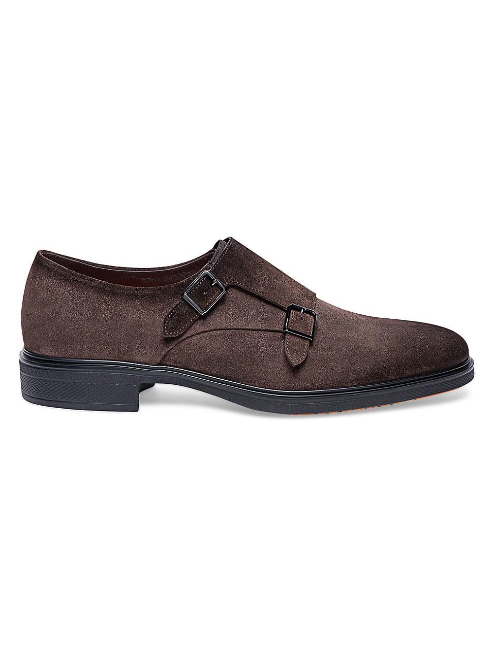 Men's Easy Suede Double-Monk Strap Loafers Product Image