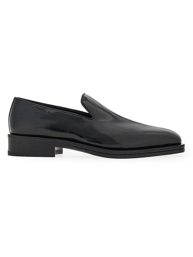 Mens Topstitched Leather Loafers Product Image