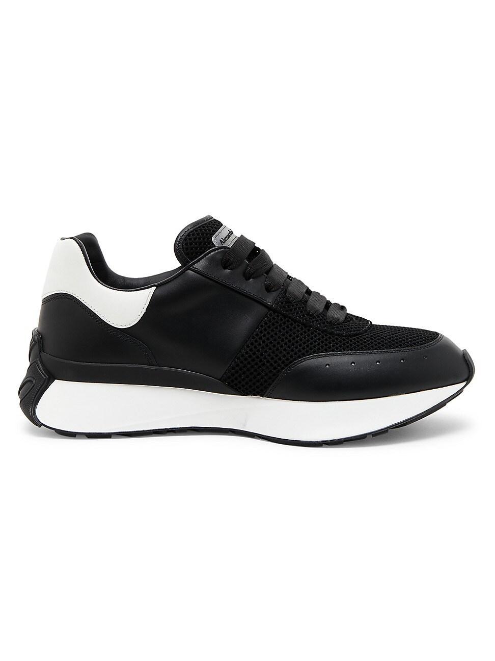 Mens Leather Low-Top Sneakers Product Image