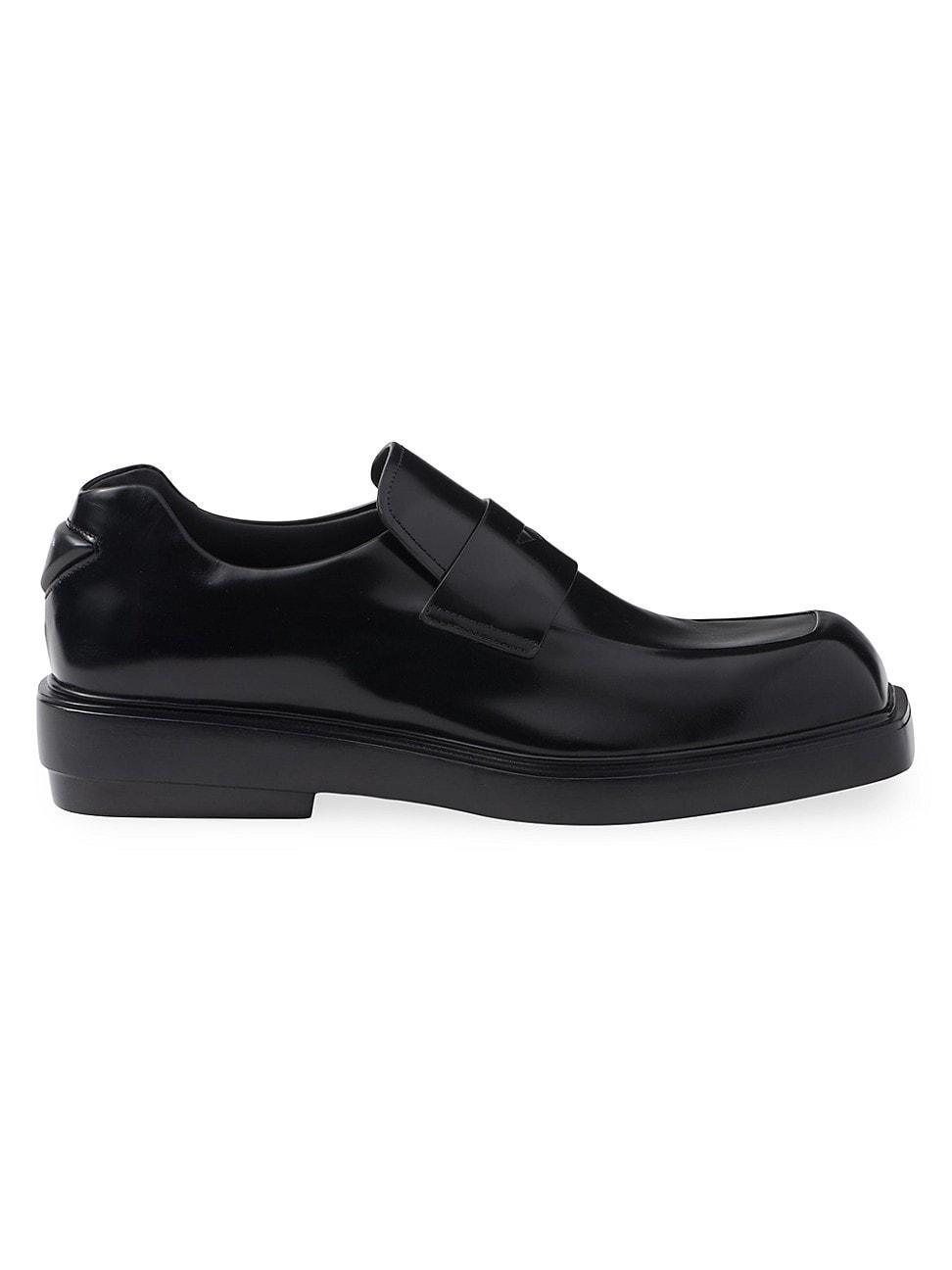 Mens Brushed Leather Loafers Product Image