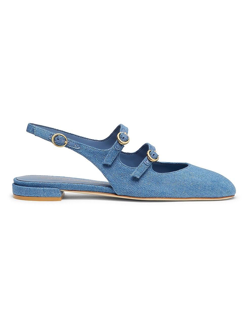 Womens Benni Denim Mary Jane Slingback Flats Product Image