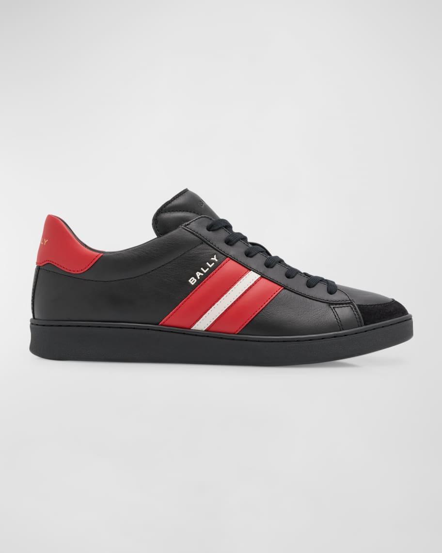 Men's Low-Top Leather Tennis Sneakers Product Image