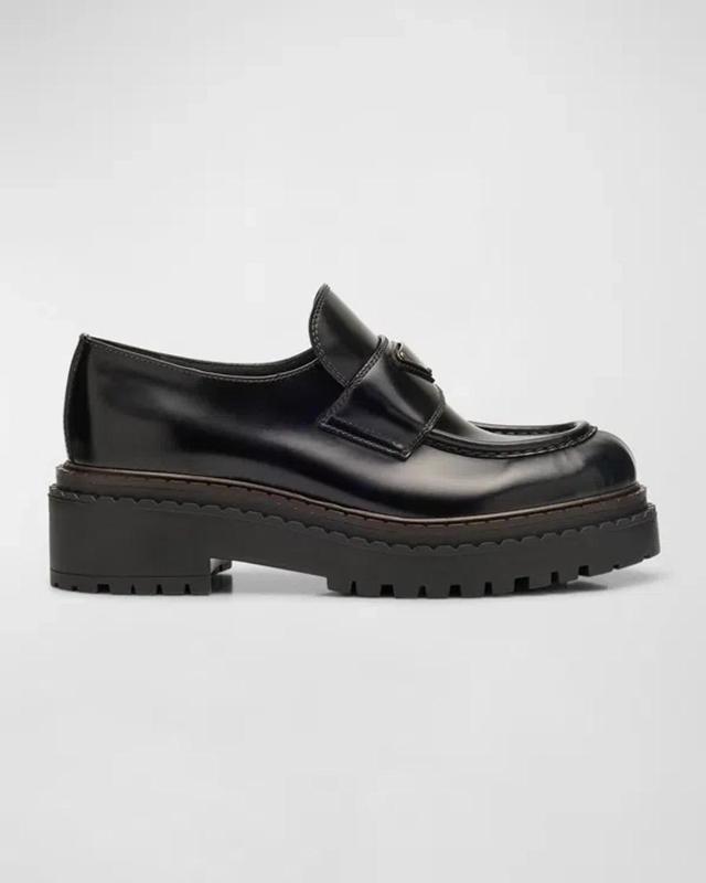 Double Chocolate Platform Loafer In Nero Product Image