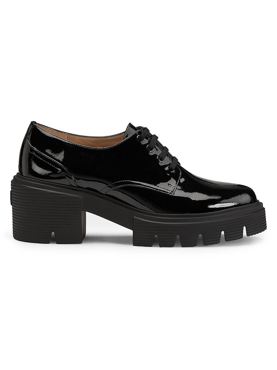 Womens Soho Patent-Leather Derbys Product Image