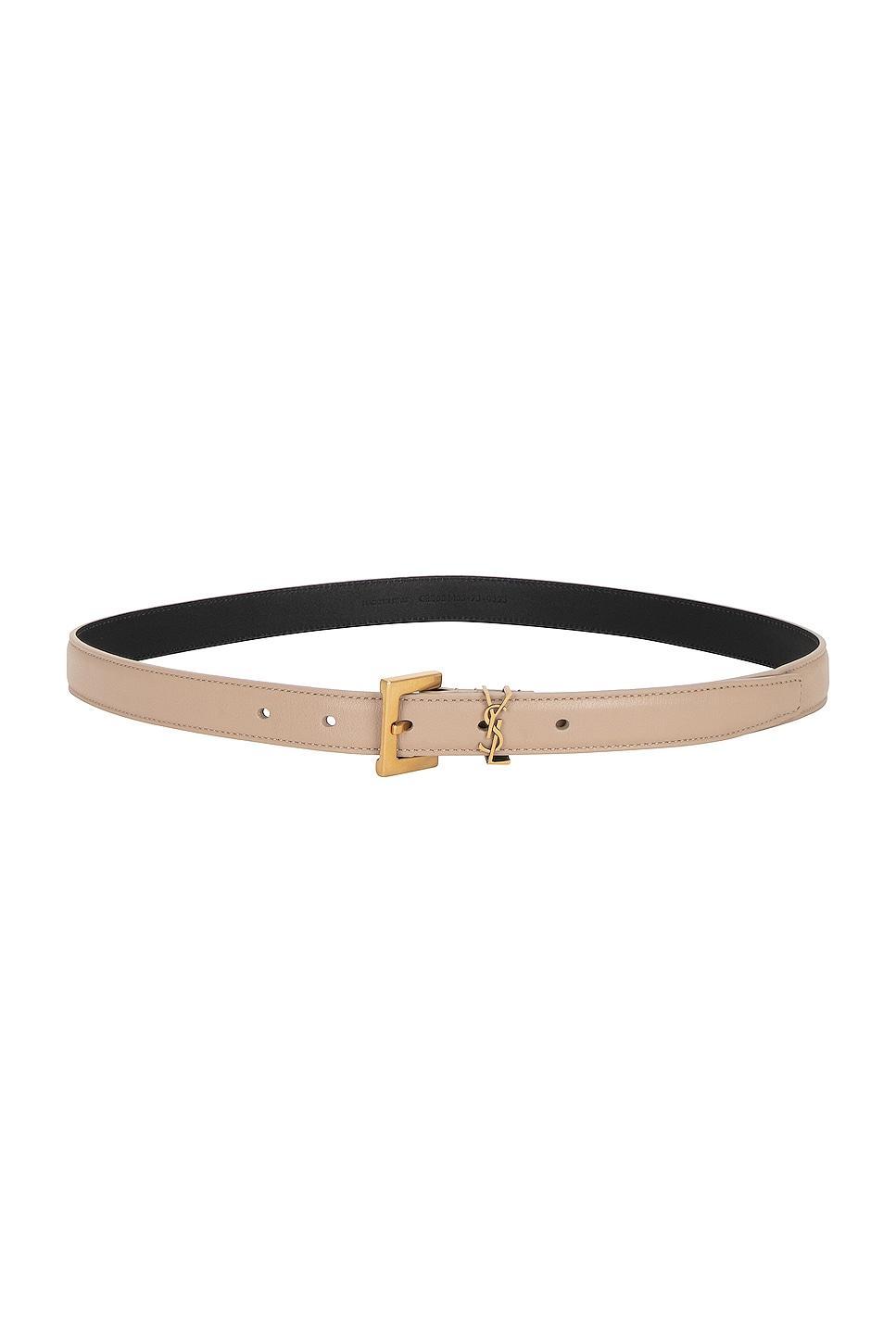 Saint Laurent Monogramme Belt in Nude Product Image