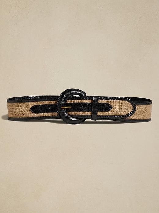 Riviera Linen + Leather Belt Product Image