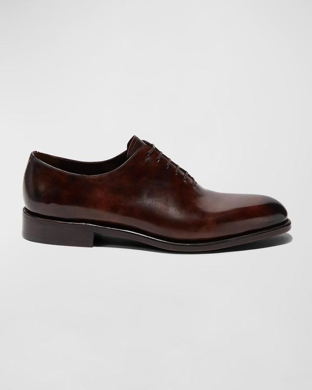 Mens Angiolo Tramezza Whole-Cut Leather Lace-Up Shoes Product Image