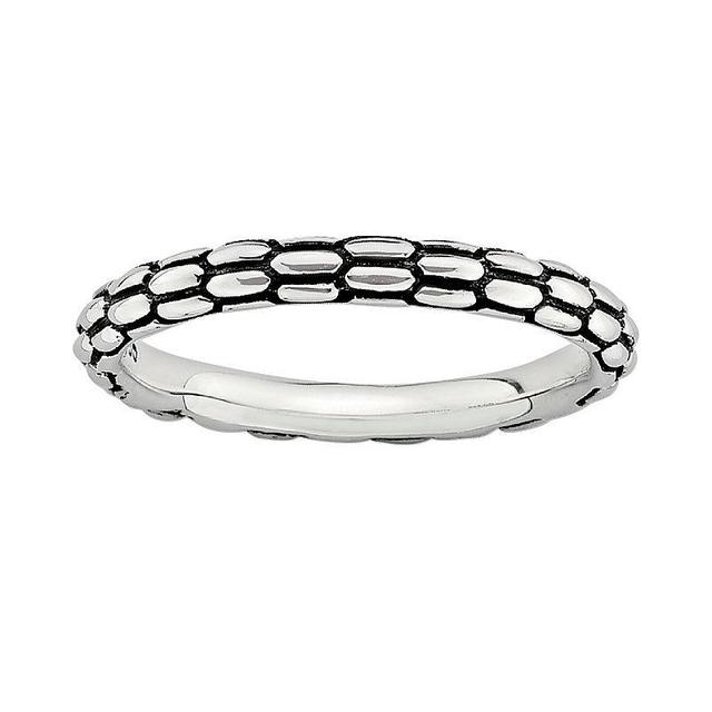 Stacks & Stones Sterling Silver Textured Stack Ring, Womens Product Image