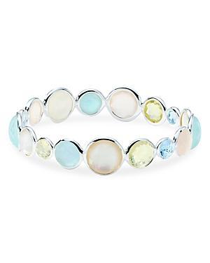 Ippolita Sterling Silver 925 Polished Lollipop Multi Stone Bezel Bangle Bracelet Product Image