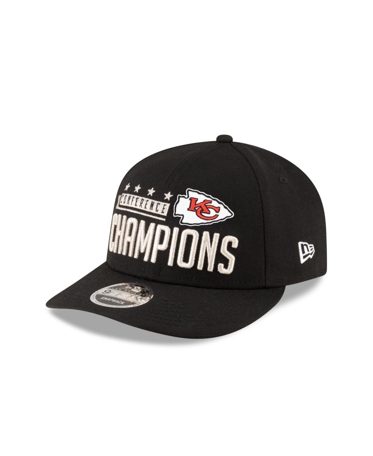 Mens New Era Black Kansas City Chiefs 2023 Afc Champions Locker Room Trophy Collection Low Profile 9FIFTY Snapback Hat Product Image