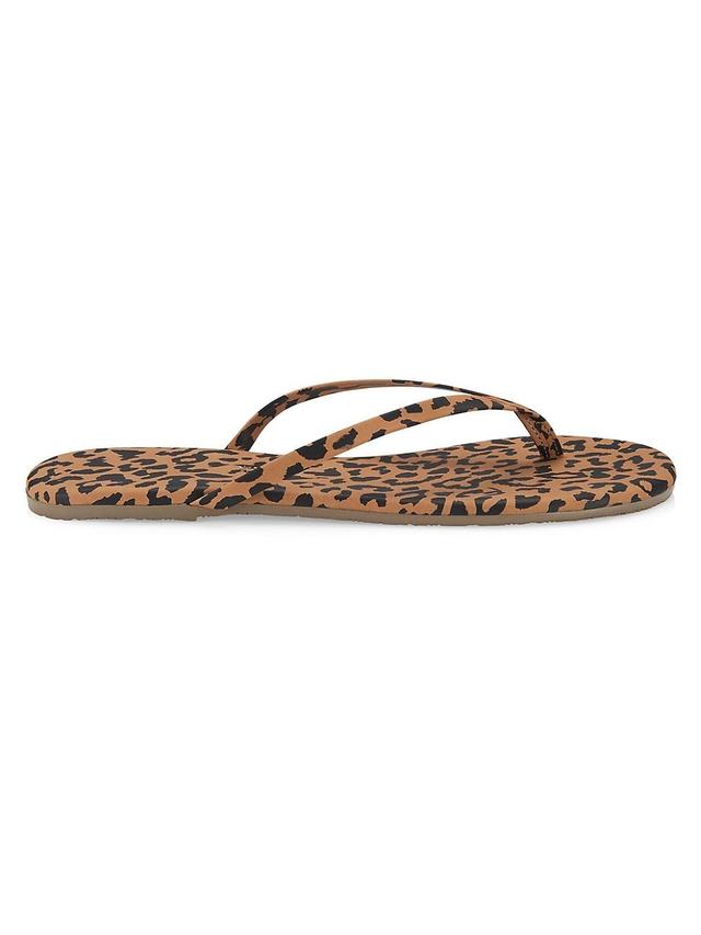 Womens Studio Exotic Cheetah-Print Flip Flops Product Image