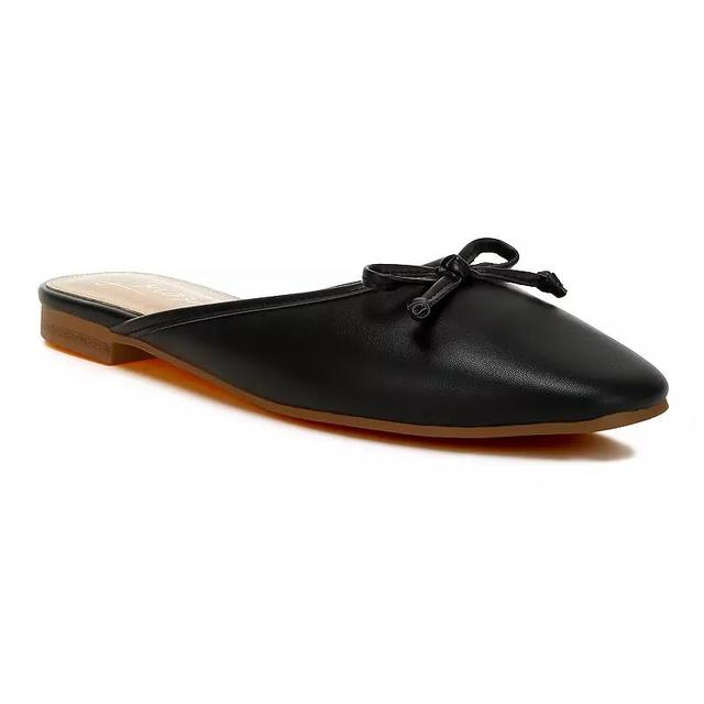 London Rag Eras Bow Slip-On Womens Flat Mules Product Image