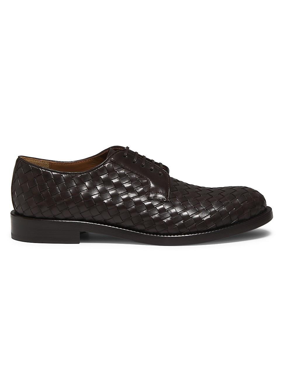 Mens Woven Leather Derbys Product Image