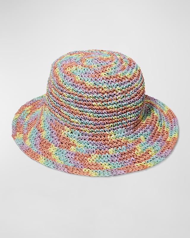 Rainbow Raffia Bucket Hat Product Image