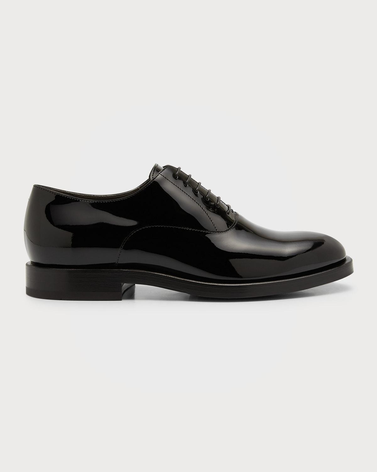 Men's Patent Leather Tuxedo Oxford Shoes Product Image