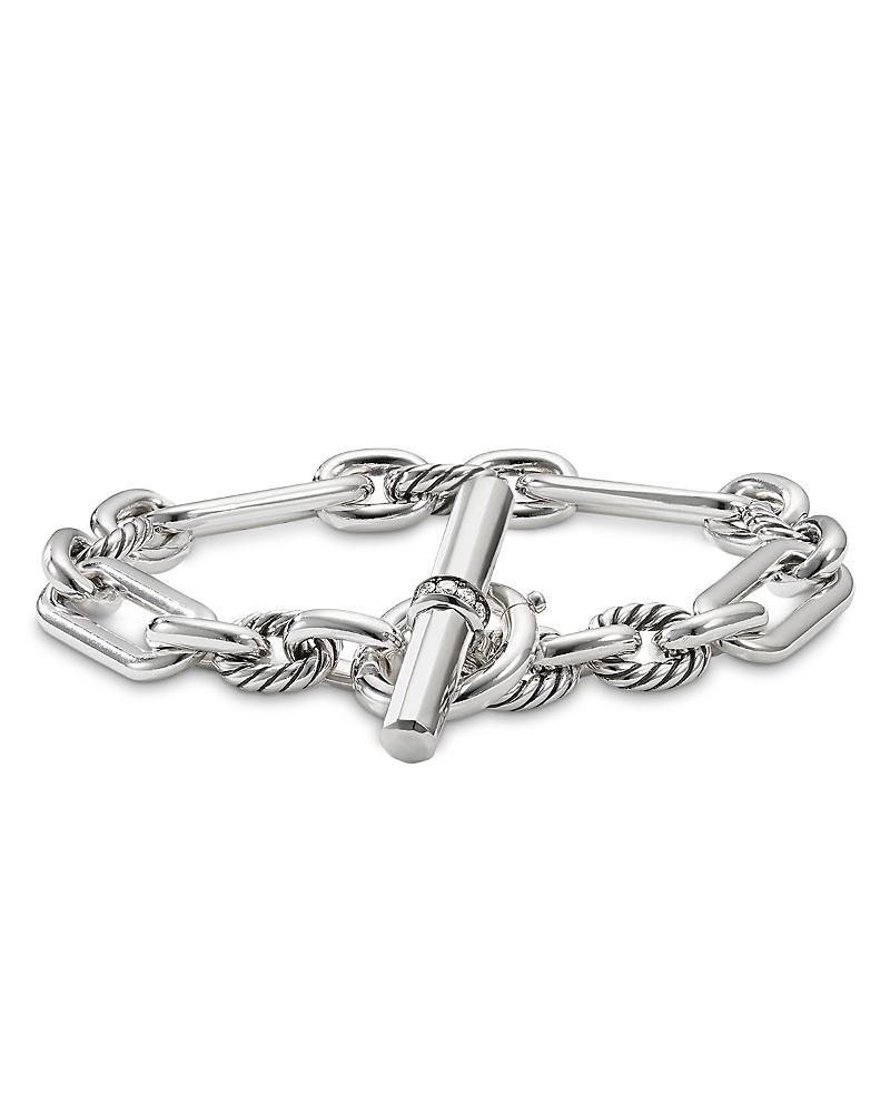 Womens Lexington Sterling Silver & Diamond Chain Toggle Bracelet Product Image