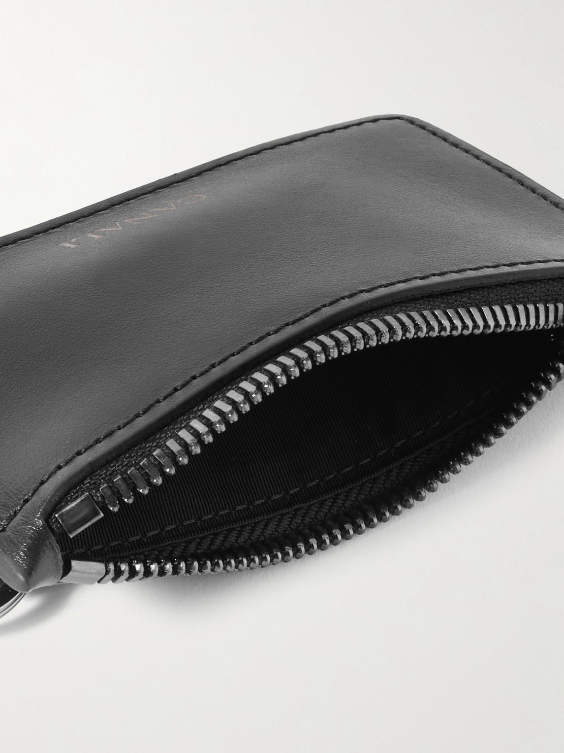 CANALI Logo-print Leather Cardholder In Black Product Image