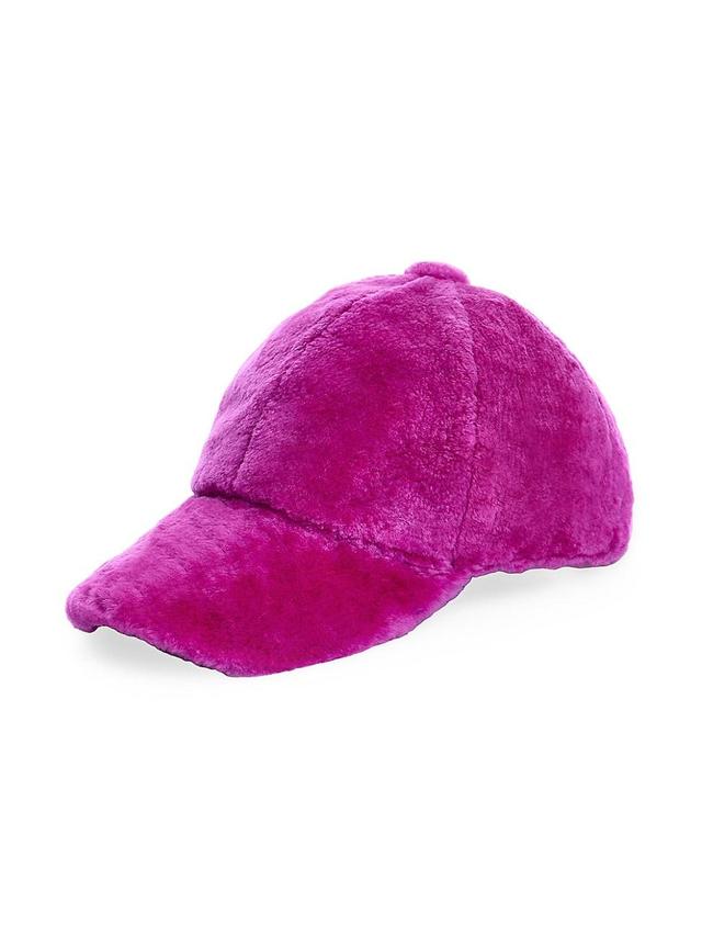 Womens Shearling Baseball Cap Product Image