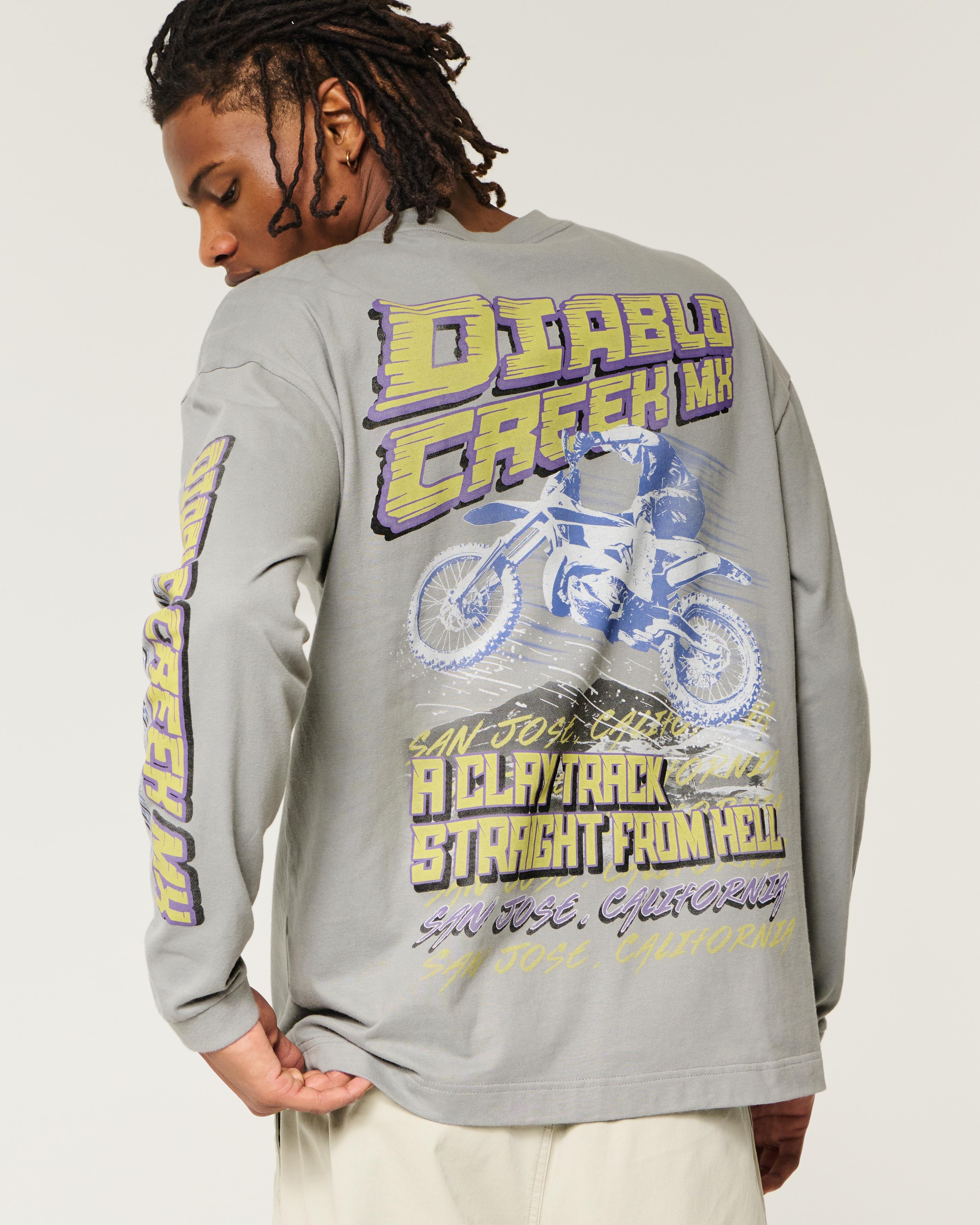 Boxy Heavyweight Diablo Creek MX Racing Graphic Tee Product Image