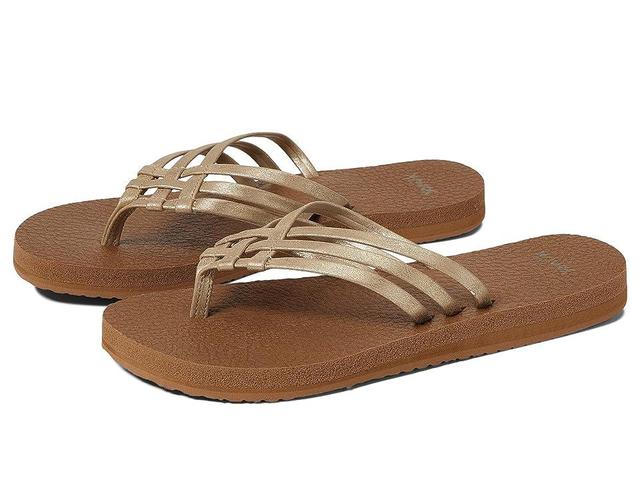 Sanuk Yoga Sandy Metallic Thong Sandals Product Image