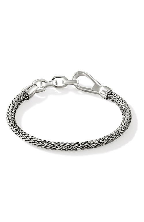 Mens Sterling Silver Clasp Bracelet Product Image