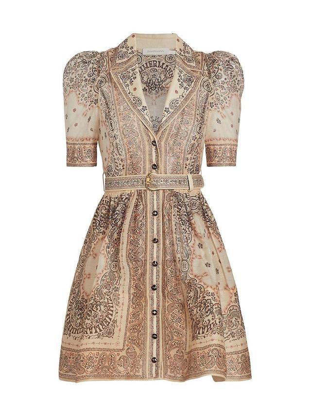 Zimmermann Matchmaker Bandana Print Organza Shirtdress Product Image