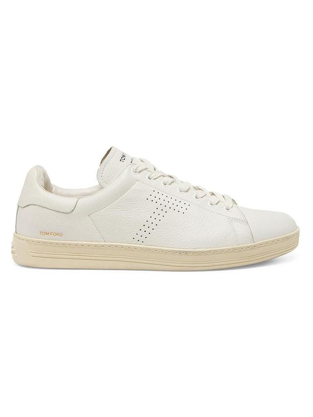 Mens Grain Leather Low-Top Sneakers Product Image