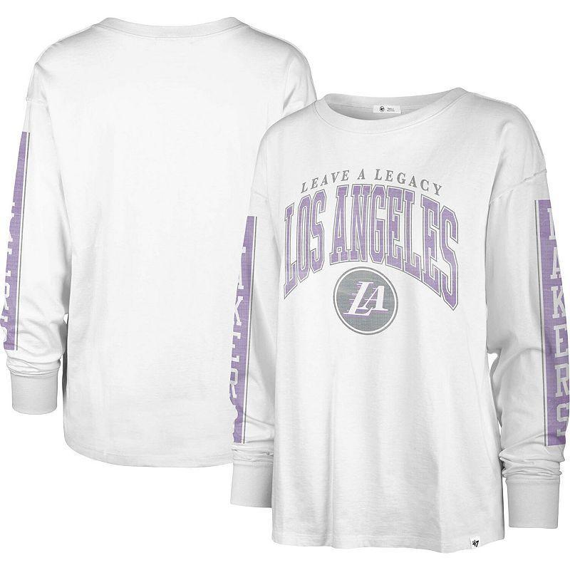 Womens 47 White Los Angeles Lakers City Edition SOA Long Sleeve T-Shirt Product Image