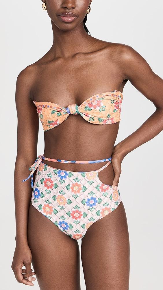 Agua Bendita Lucille Tile Bikini Top | Shopbop Product Image