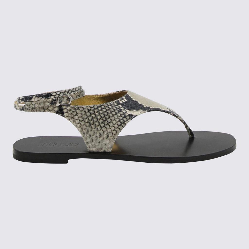 Sandali Printed Python Naturale In Beige Product Image