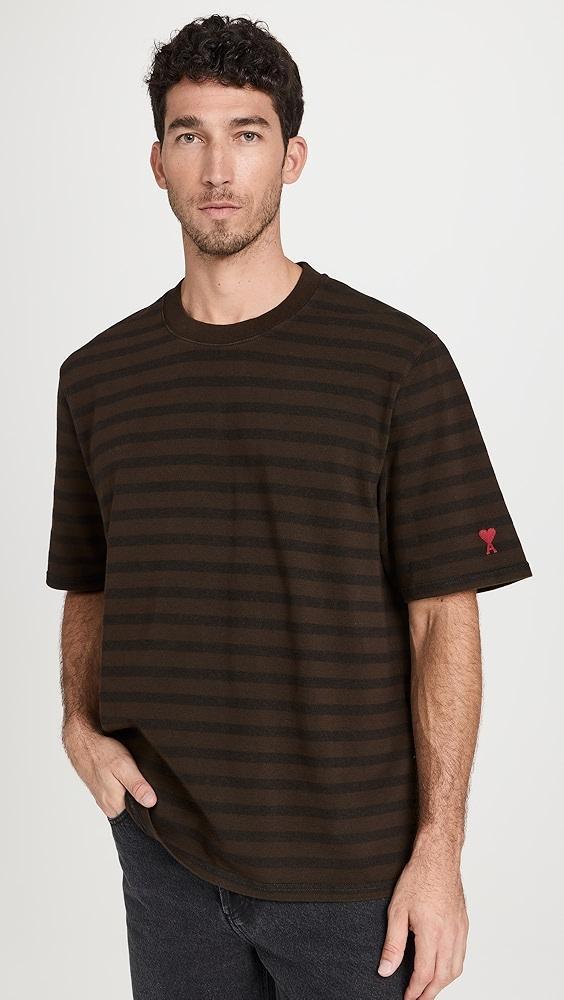 AMI Short Sleeves Mariniere Tee | Shopbop product image