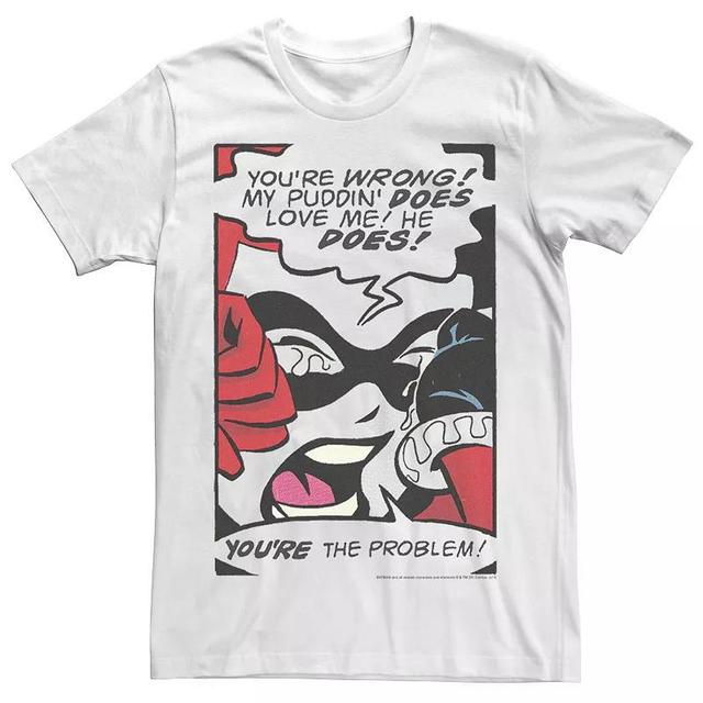 Mens Batman Harley Quinn Retro Comic Poster Tee Product Image