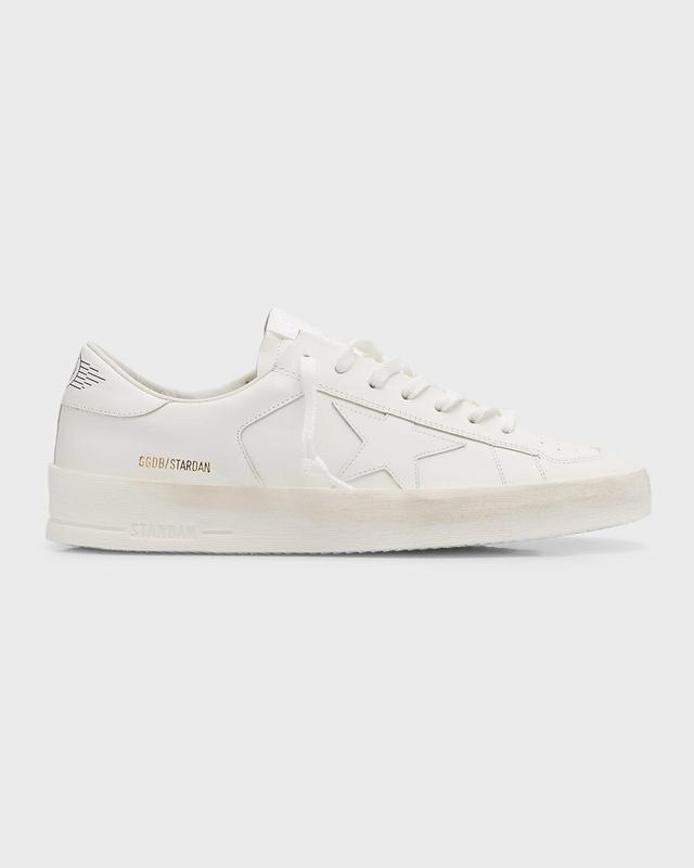 Golden Goose Men's Stardan Leather Low-Top Sneakers - Size: 44 EU (11D US) - OPTIC WHITE Product Image