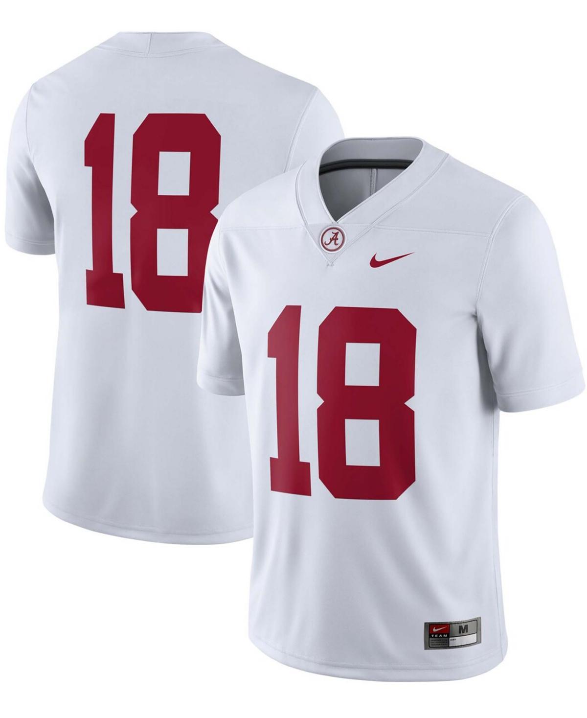 Mens 8 White Alabama Crimson Tide Game Jersey - White Product Image