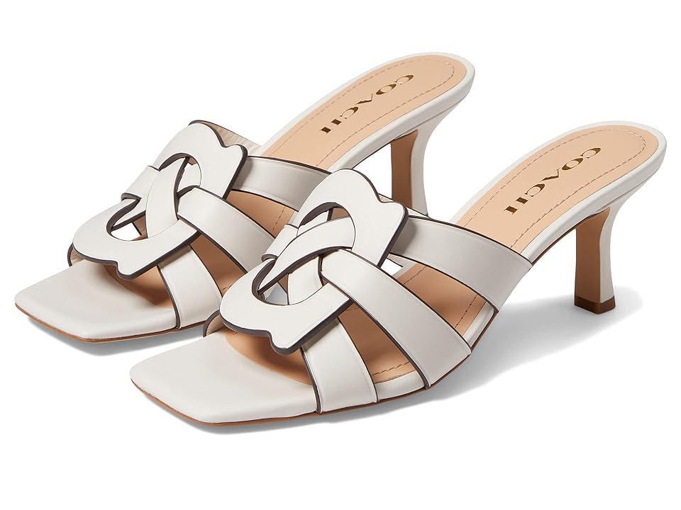 COACH Tillie Leather Sandal (Chalk) Women's Shoes Product Image