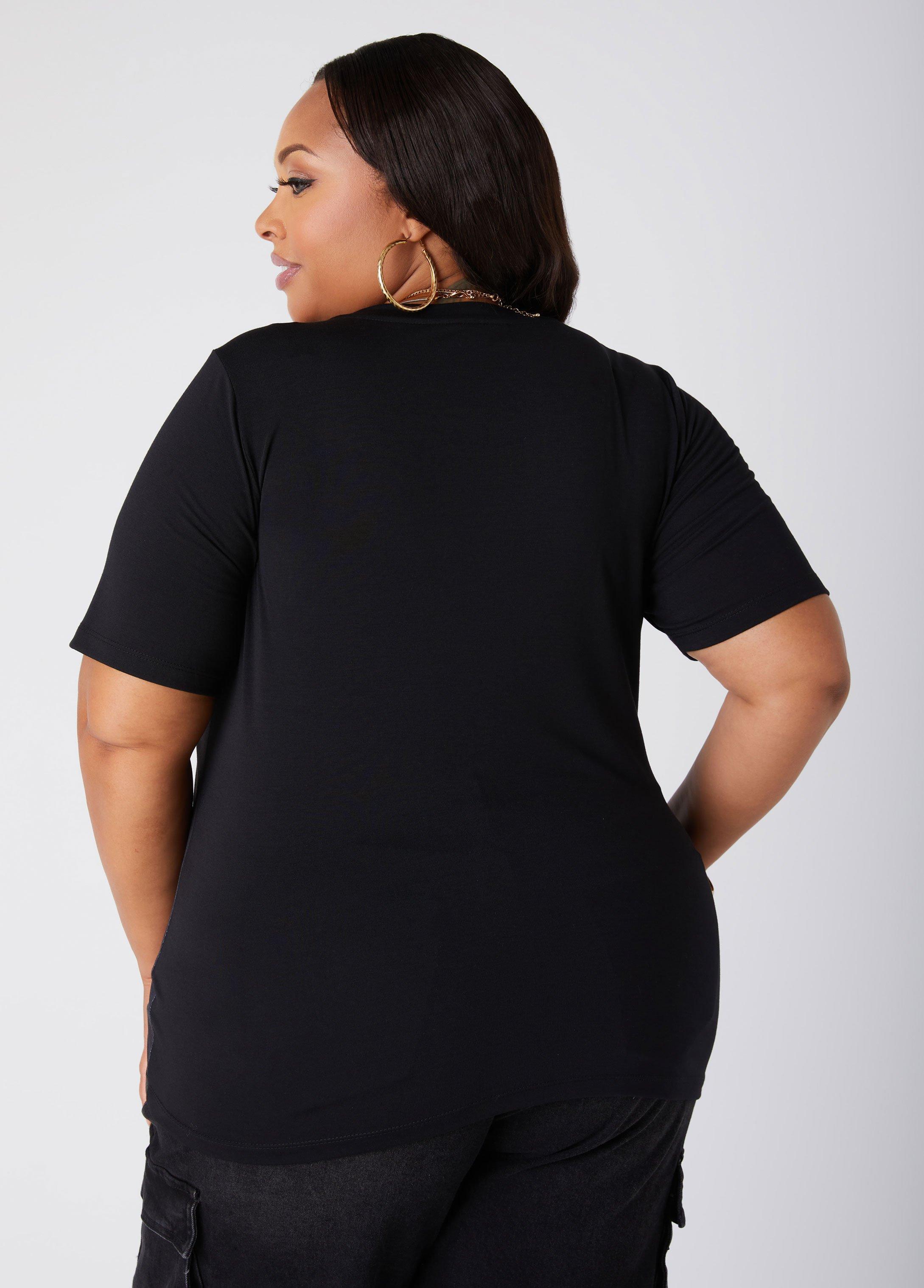 Plus Size Portrait Graphic Tee Ashley Stewart Product Image