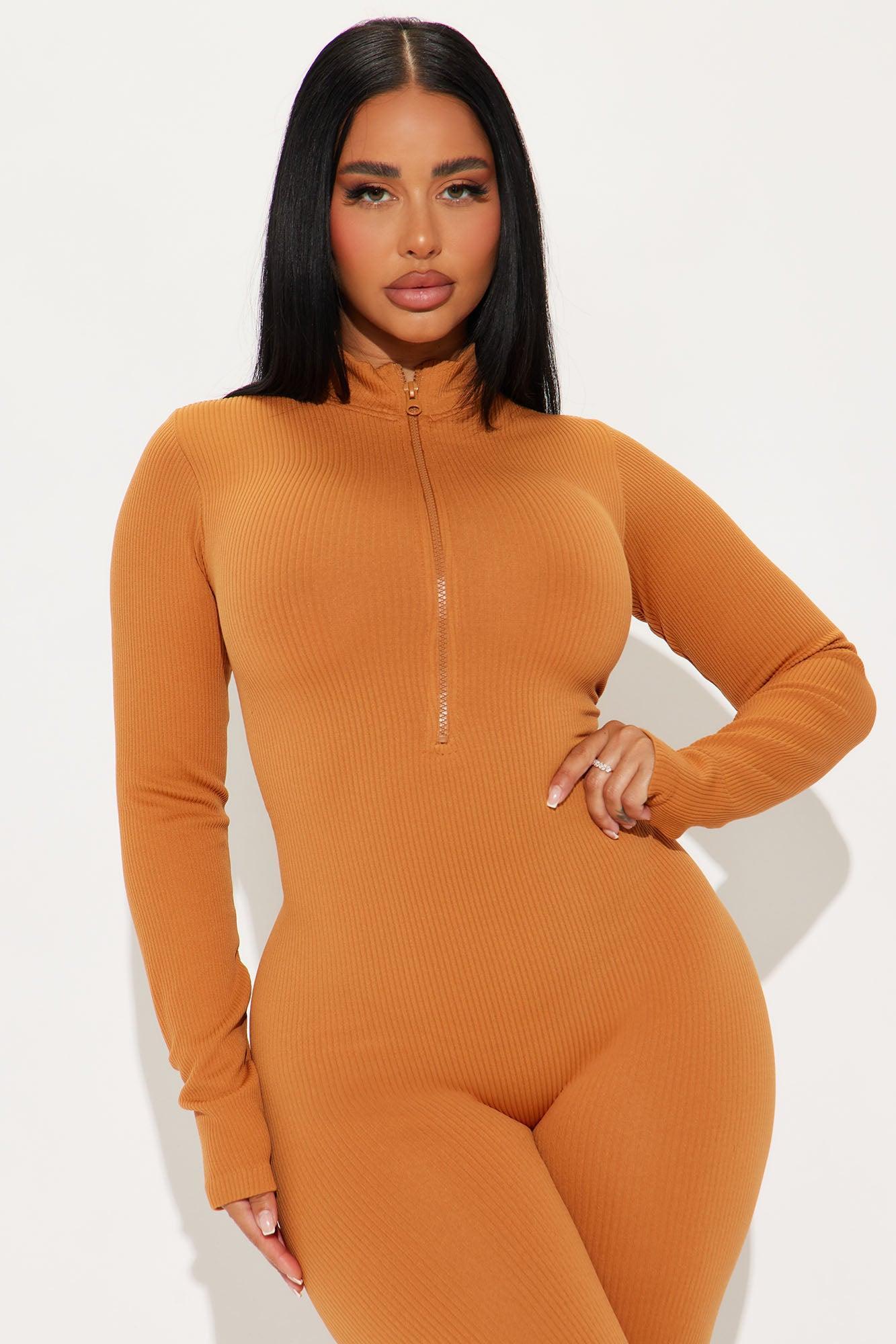 Chloe Seamless Jumpsuit - Camel Product Image