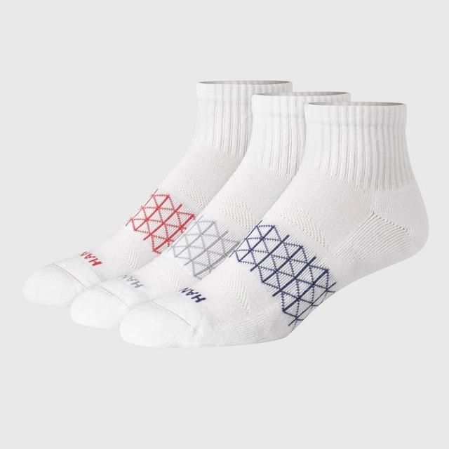 Hanes Premium Mens 3pk Absolute Active Ankle Socks 6-12 Product Image