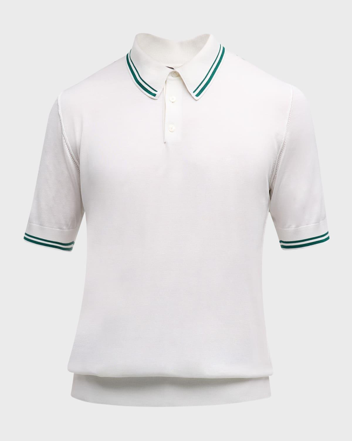 Mens Silk Polo Shirt Product Image