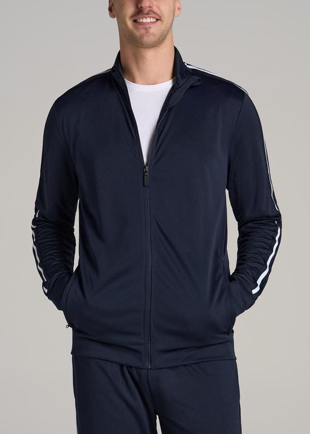 Athletic Stripe Tall Men's Jacket in Navy-White Stripe Male Product Image