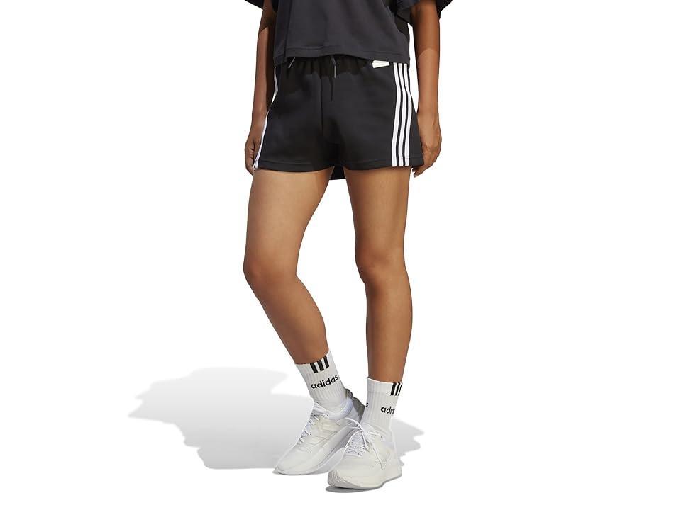 adidas Future Icons 3-Stripes Shorts (Black 2) Women's Clothing Product Image