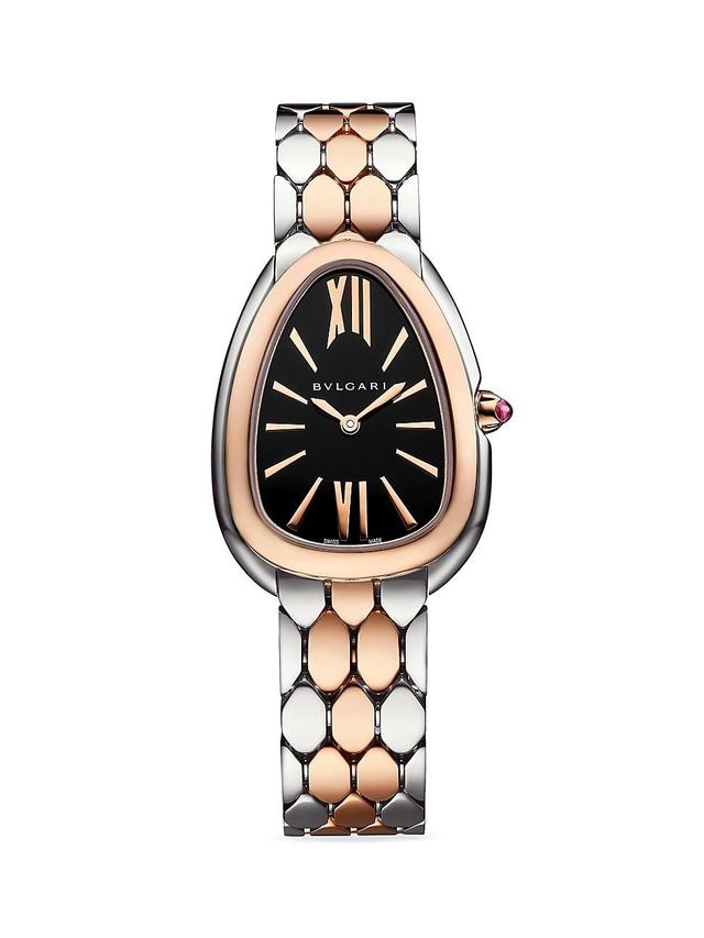 Womens Serpenti Seduttori Stainless Steel & 18K Rose Gold Bracelet Watch Product Image