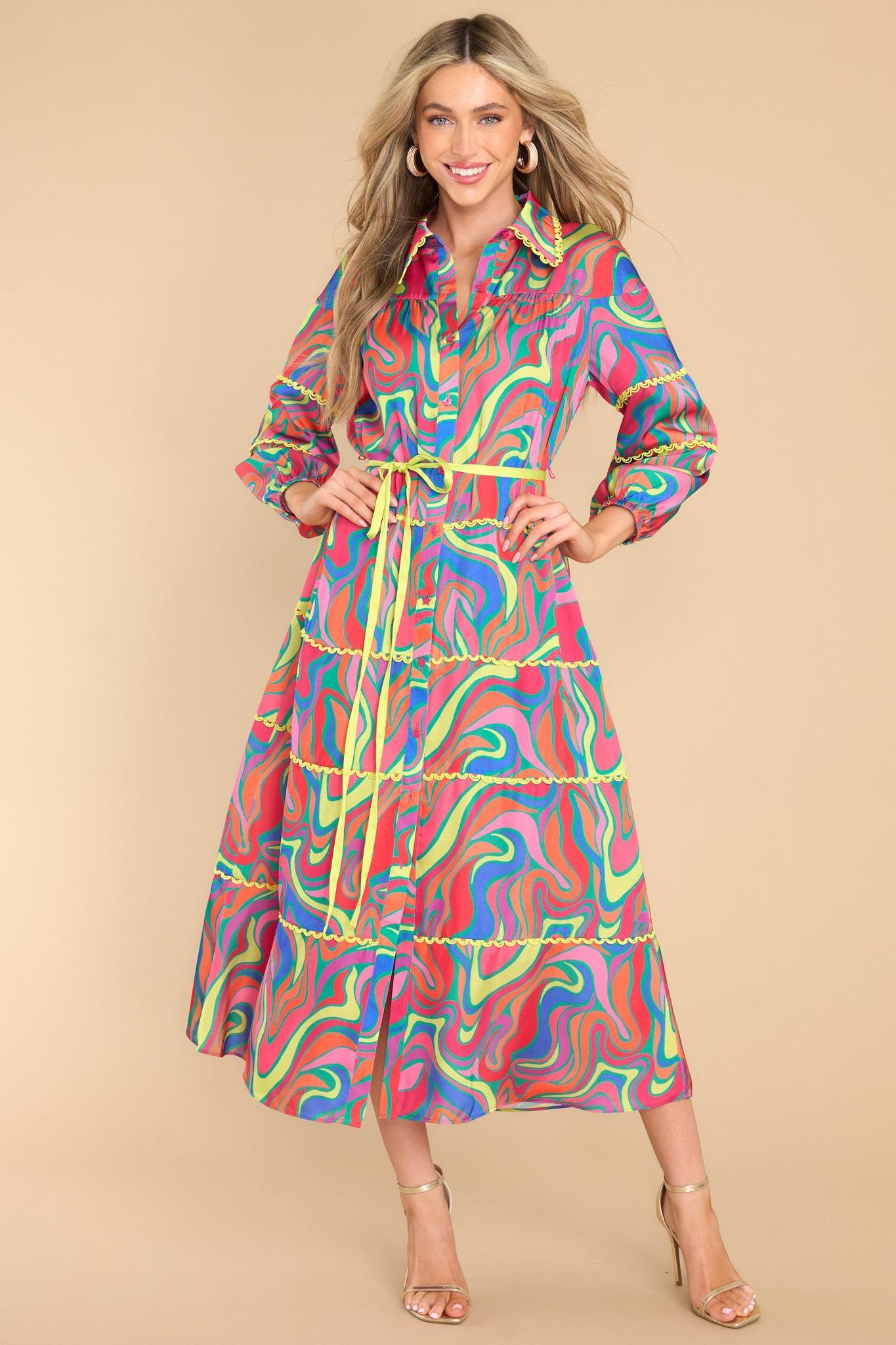 Renee Wonderland Maxi Dress Pink Product Image