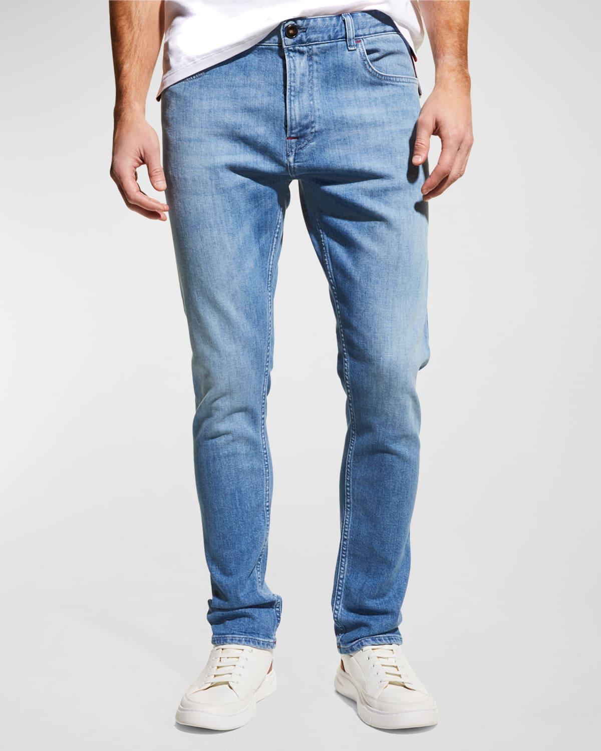 Mens The Barchetta Distressed Straight-Leg Jeans Product Image