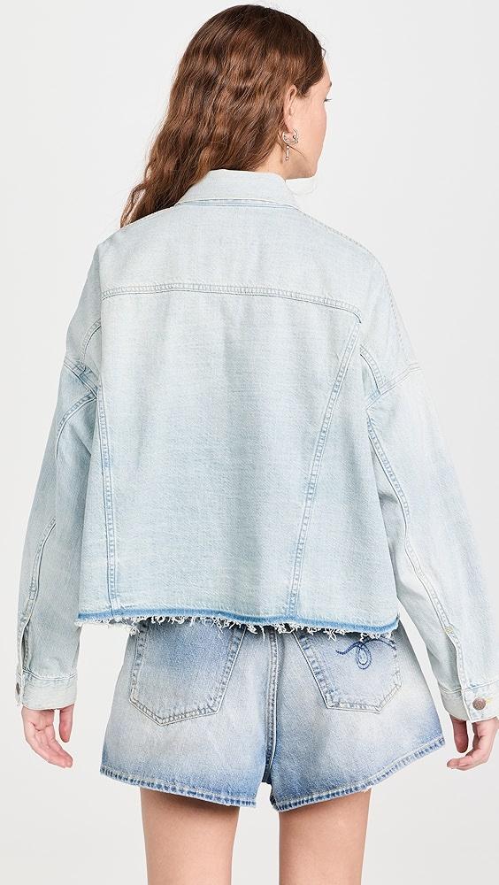 R13 Oversized Cut-Off Trucker Jacket | Shopbop Product Image