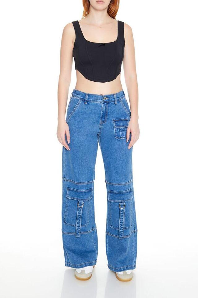 Utility Wide-Leg Cargo Jeans | Forever 21 Product Image