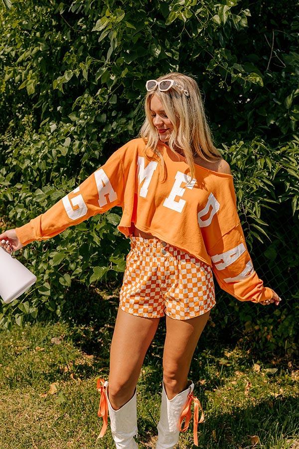 Game Day Crop Sweatshirt in Orange product image