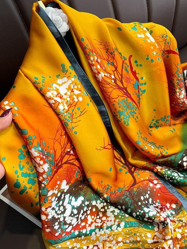 Printed Sun Protection Wash Painting Shawl&Scarf Product Image