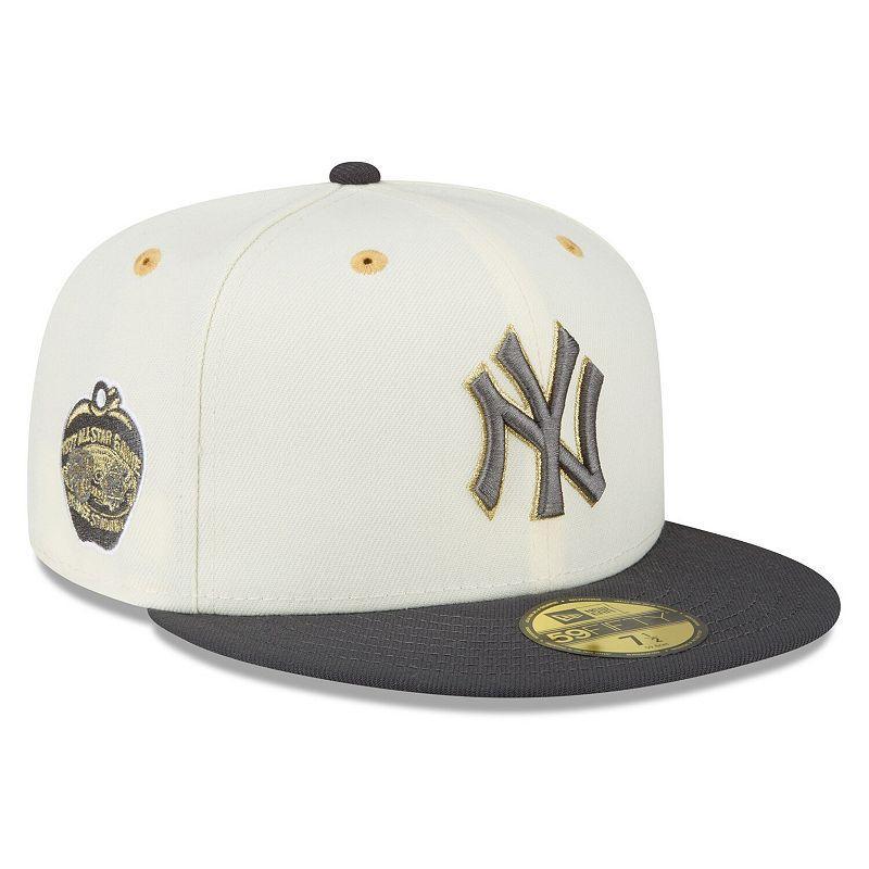 Mens New Era White/Charcoal New York Yankees 1977 MLB All-Star Game Chrome 59FIFTY Fitted Hat Product Image