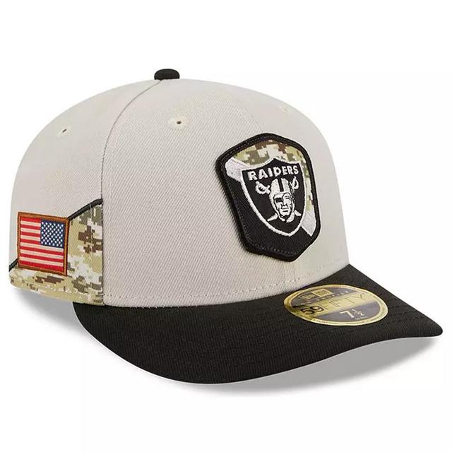 Mens New Era Stone Las Vegas Raiders 2023 Salute To Service Low Profile 59FIFTY Fitted Hat - Stone Product Image